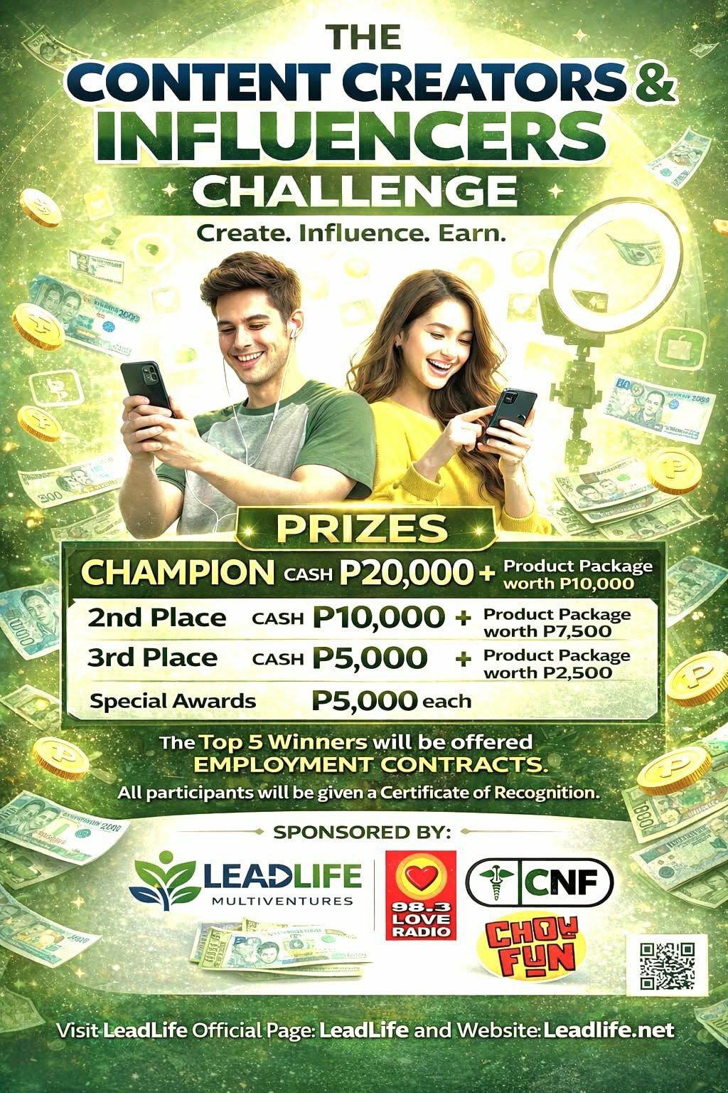 THE CONTENT CREATORS & INFLUENCERS CHALLENGE